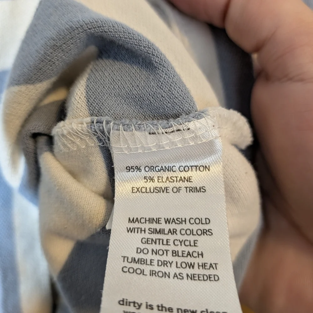 Toad&Co Sky Blue and White Striped Tee Size XS